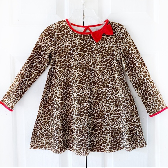 J Khaki Girls Toddler Animal Print Long Sleeve Dress 3T - Picture 16 of 16